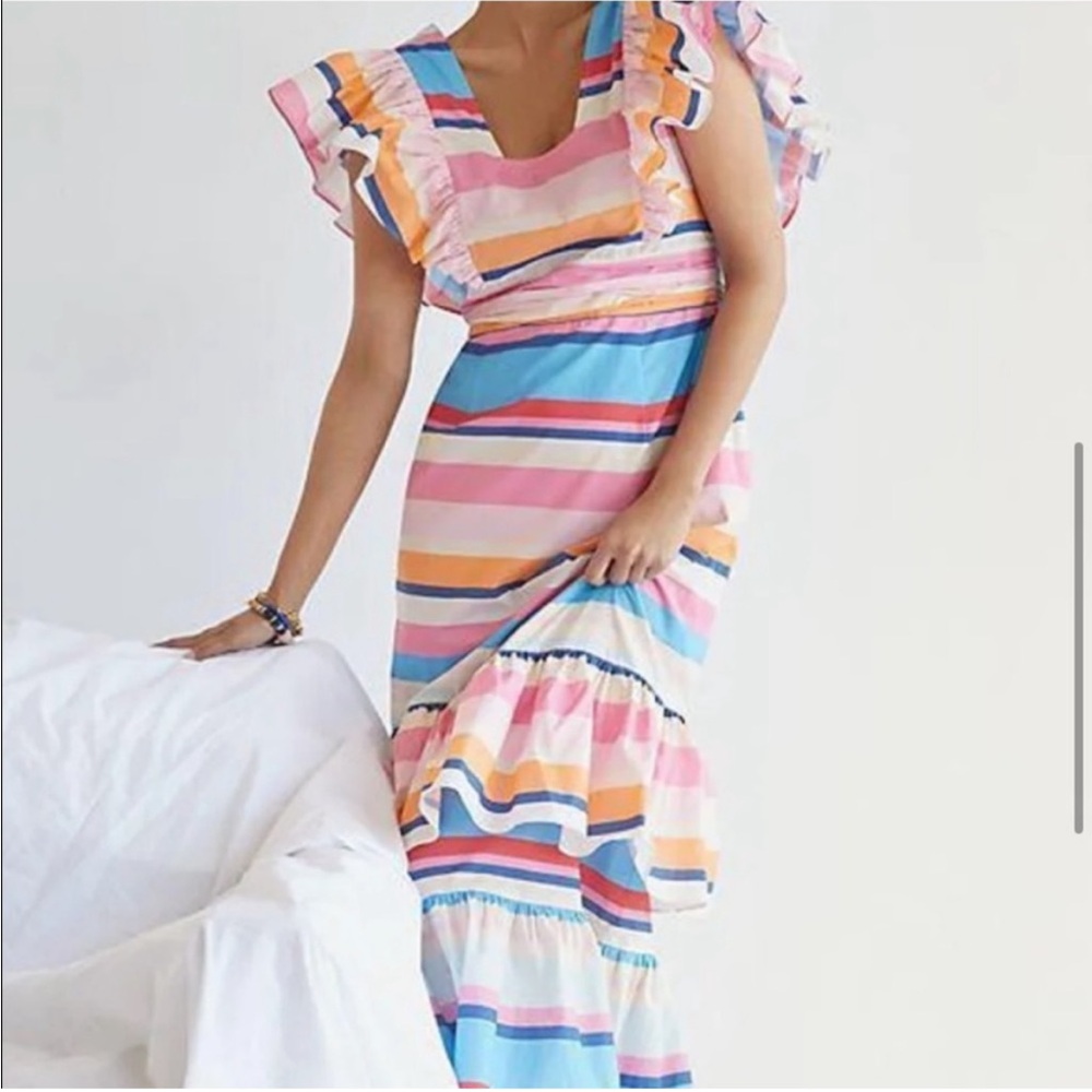 Anthropologie PLENTY BY TRACY REESE Ruffled Maxi Dress